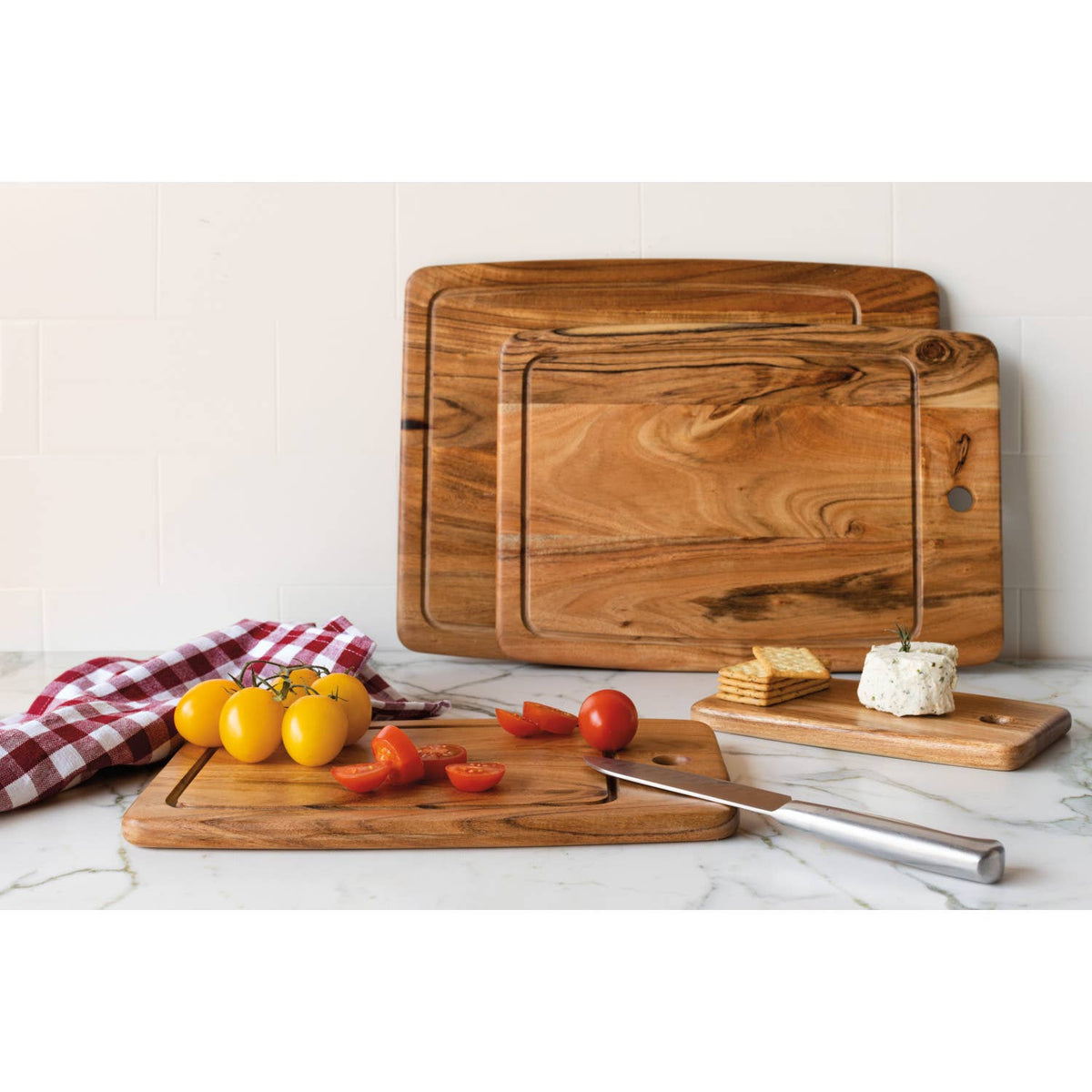 Acacia Wood Cutting Board 13x8.5in