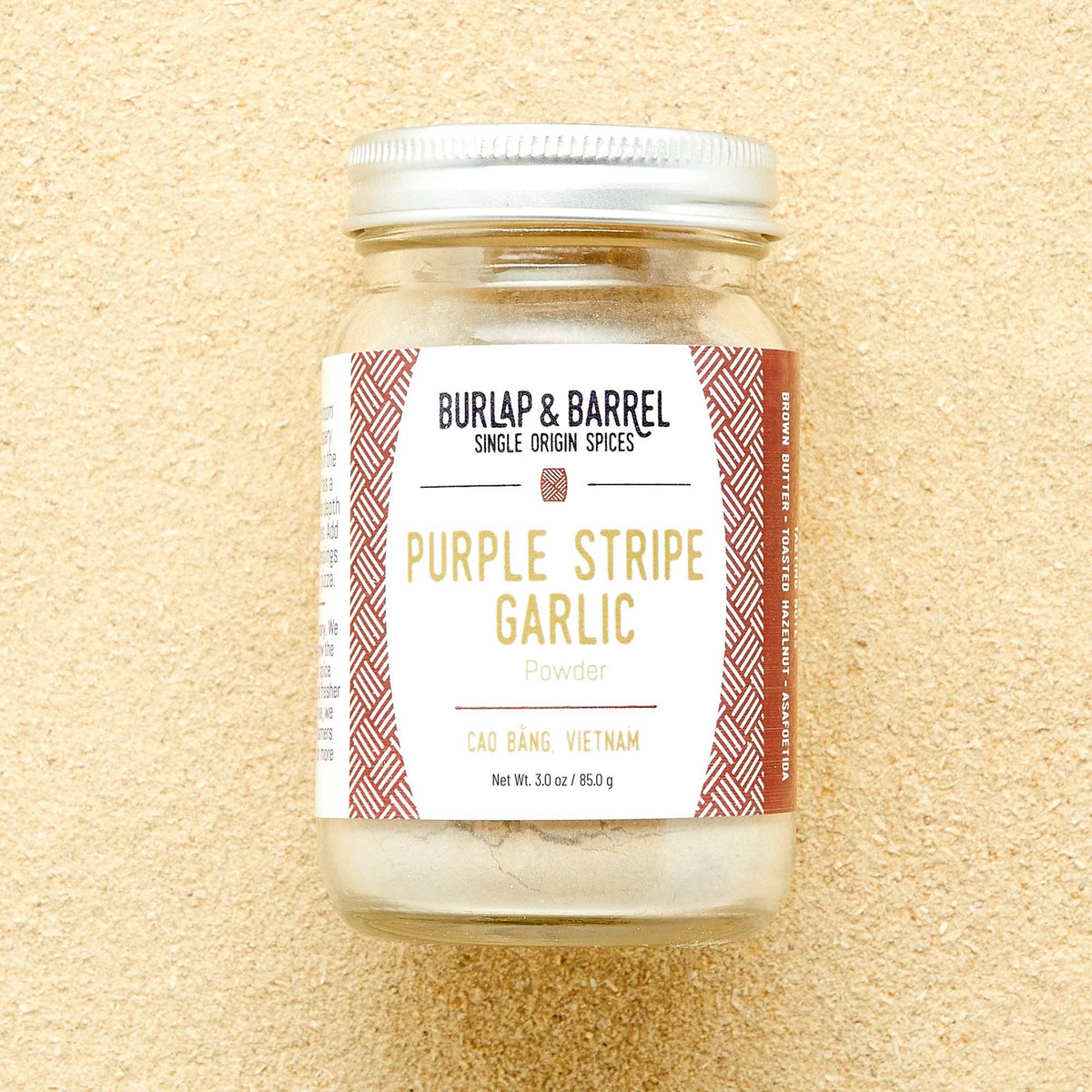 Purple Stripe Garlic - Single Origin Spice & Seasoning: 3.0 oz glass jar