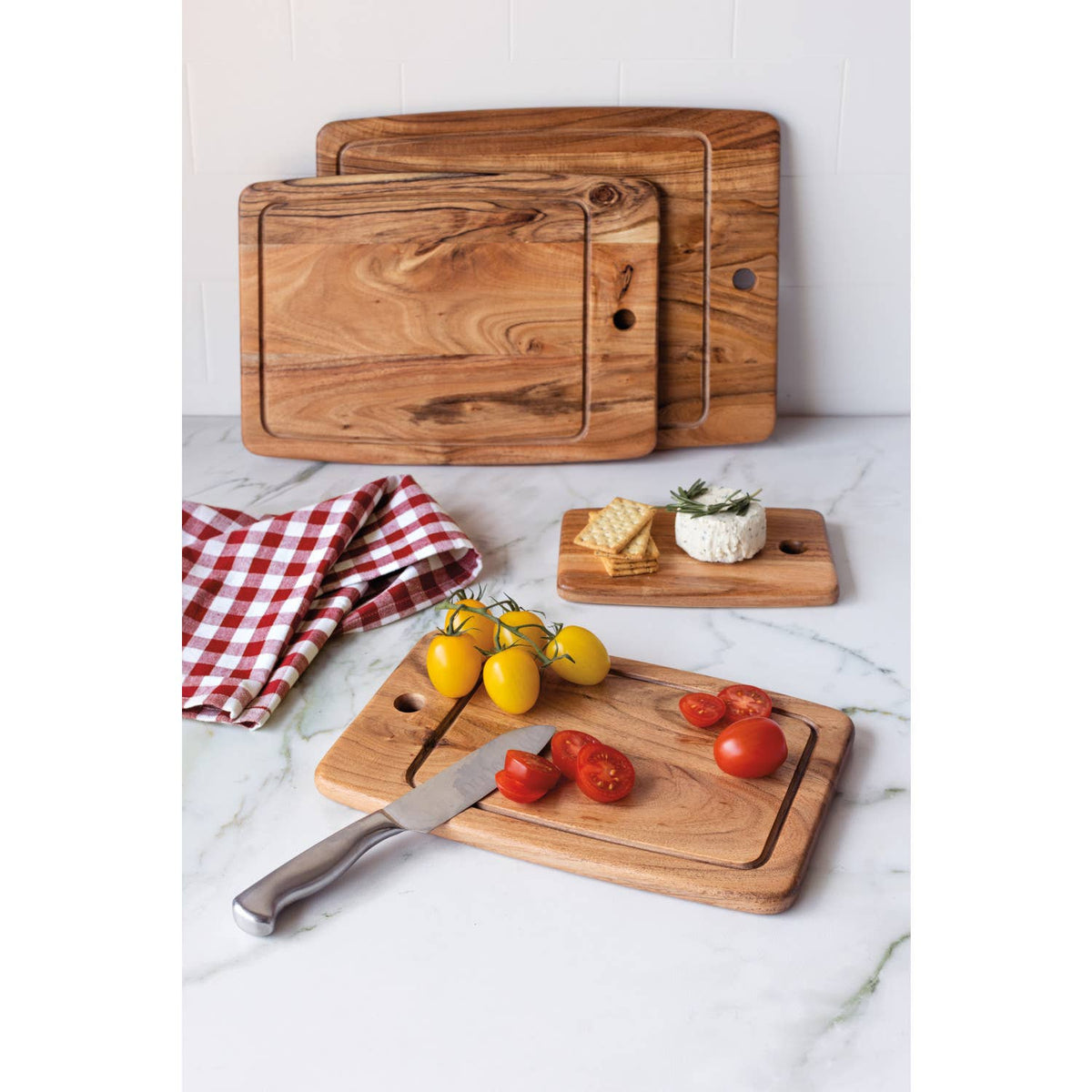 Acacia Wood Cutting Board 13x8.5in