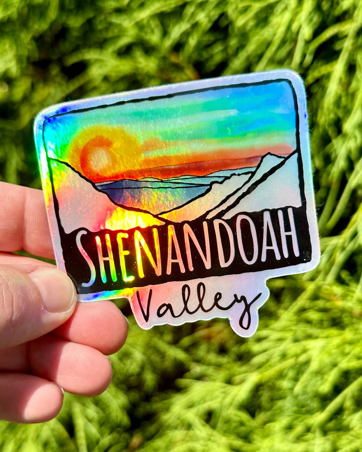 Shenandoah Valley Die Cut Sticker: 4" Non-holographic