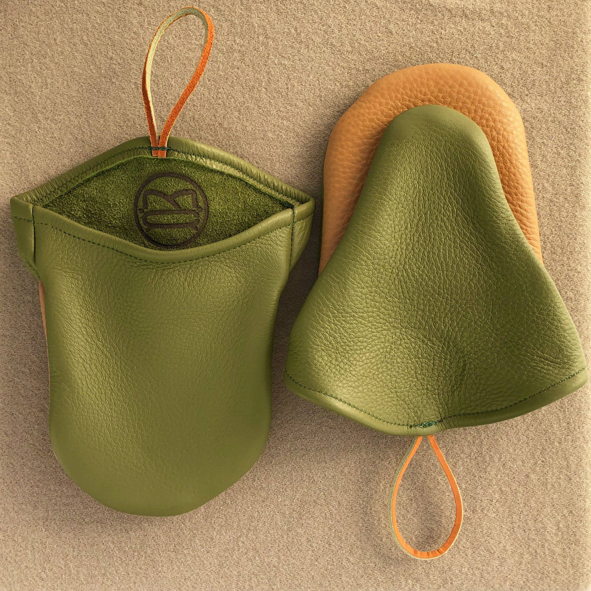 Half Oven Mitt (Colors): Concord Grape & Green & Black