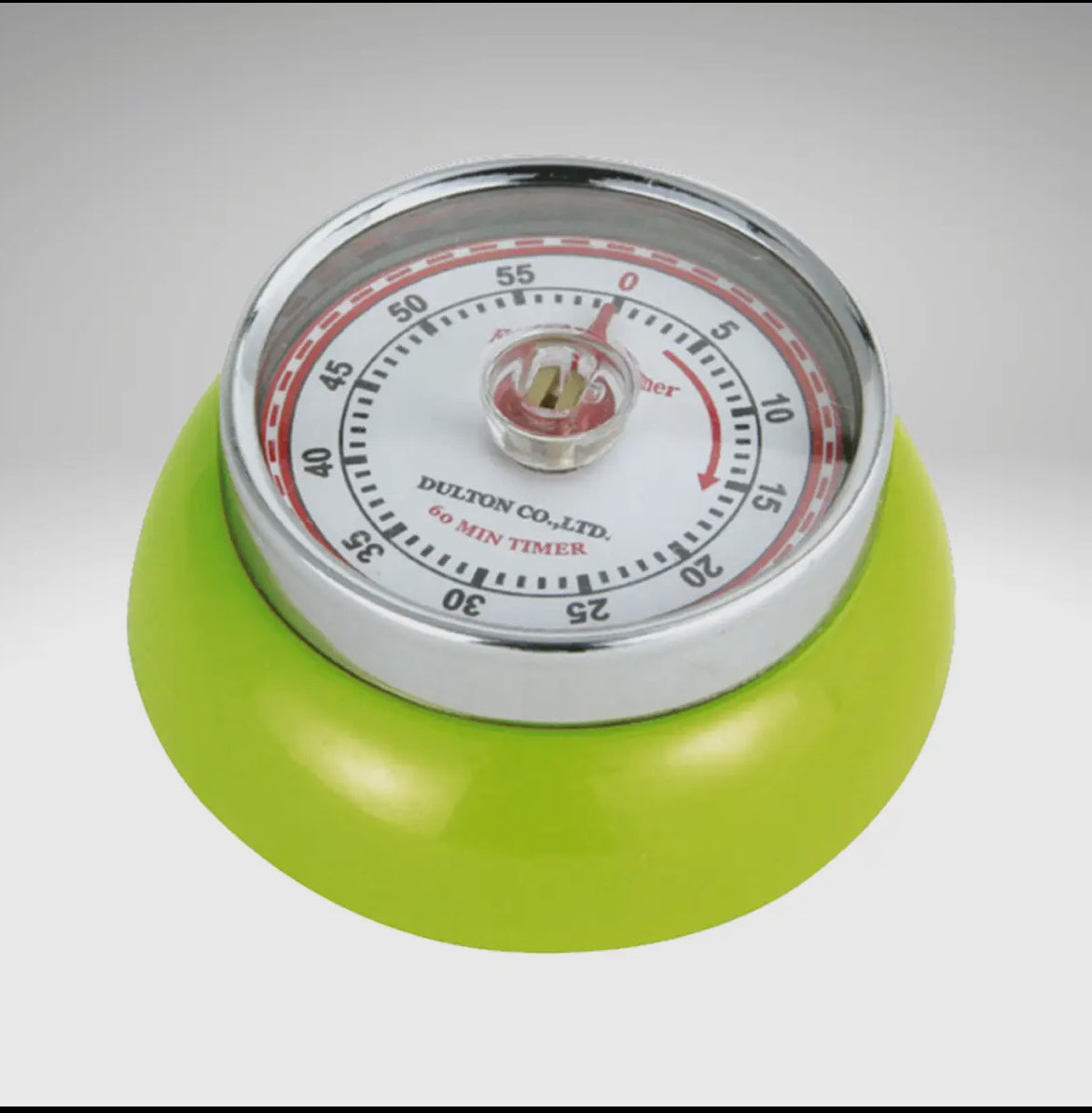 "Retro" Kitchen Timer, Kiwi, 2.75” x 1.25"