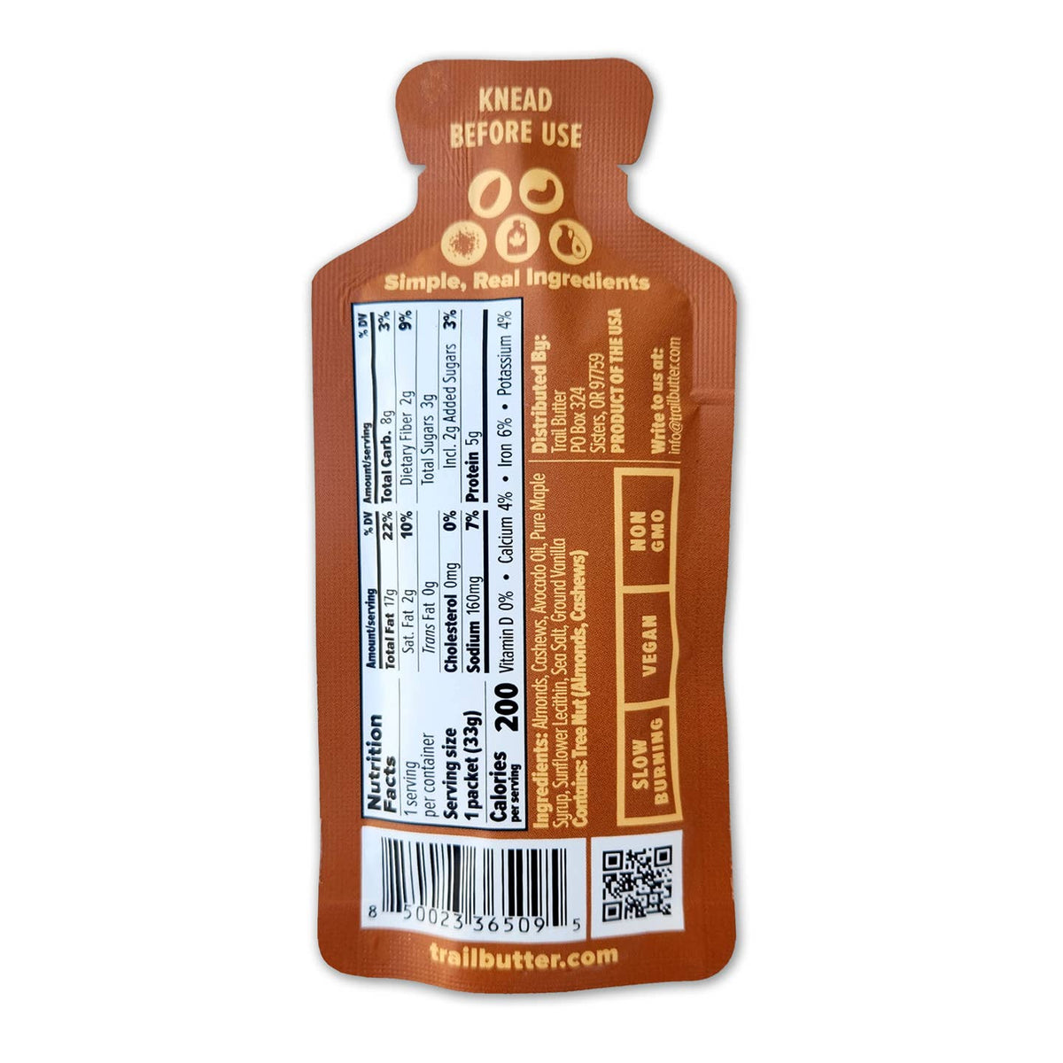Maple Syrup & Sea Salt Almond Cashew  - (12) 1.15oz Packets