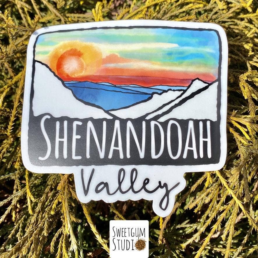 Shenandoah Valley Die Cut Sticker: 4" Non-holographic