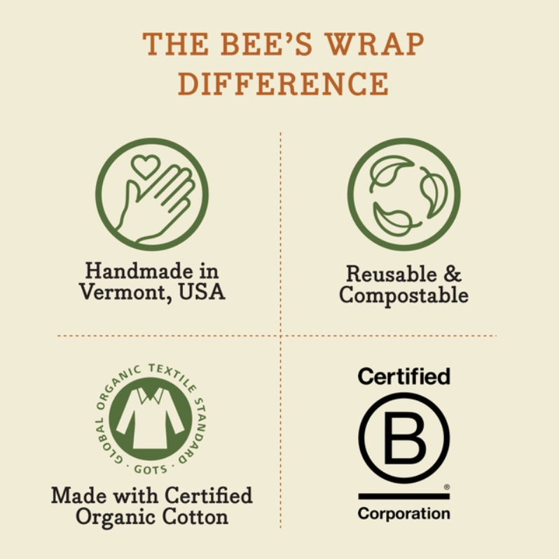 Bees Wrap Lunch 3 Pack - Bees & Bears Print